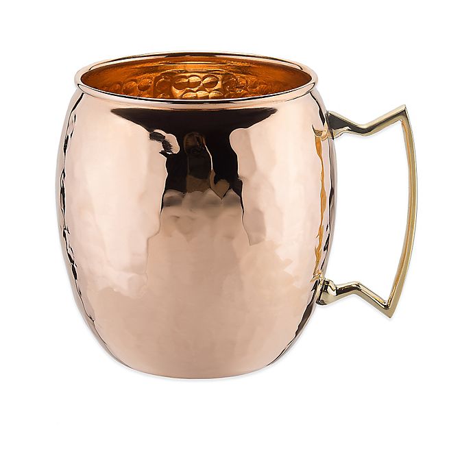 Old Dutch International 16 oz. Moscow Mule Mug with Hammered Finish in Solid Copper