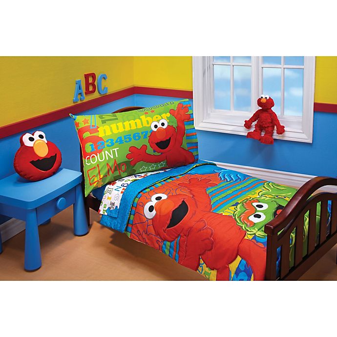 Sesame Street Elmo Cookies Square 3PC Twin Sheet Set *New* 