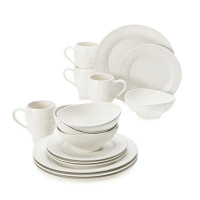 Mikasa® Swirl White 16-Piece Dinnerware Set - Bed Bath & Beyond