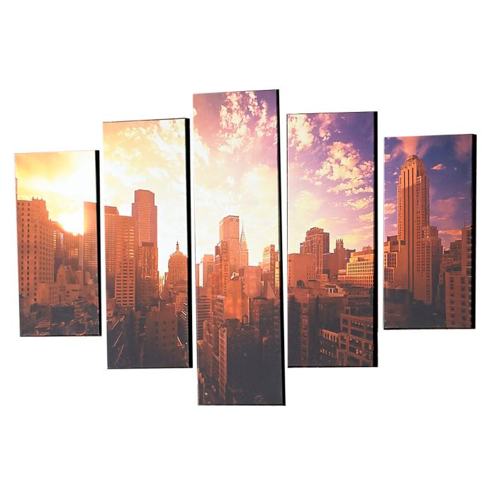 Good Morning New York 5-Piece Canvas Wall Art | Bed Bath & Beyond