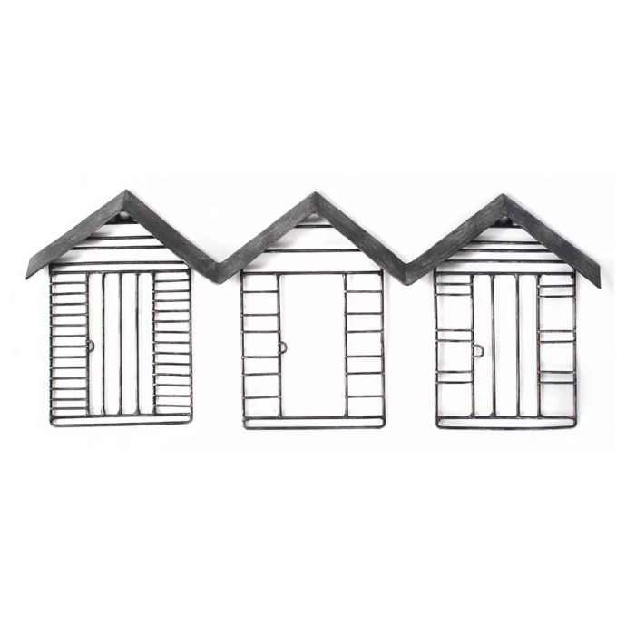 Metal Beach Huts Wall Art in Black Bed Bath & Beyond