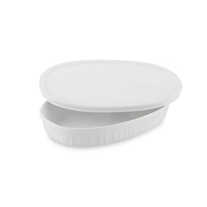 CorningWare® French White® 23 oz. Covered Oval Baking Dish