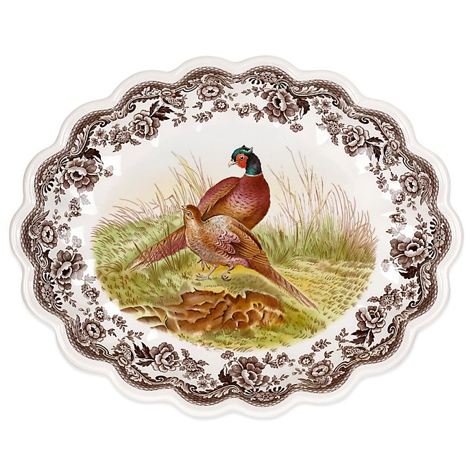 Spode® Woodland Pheasant Oval Fluted Dish