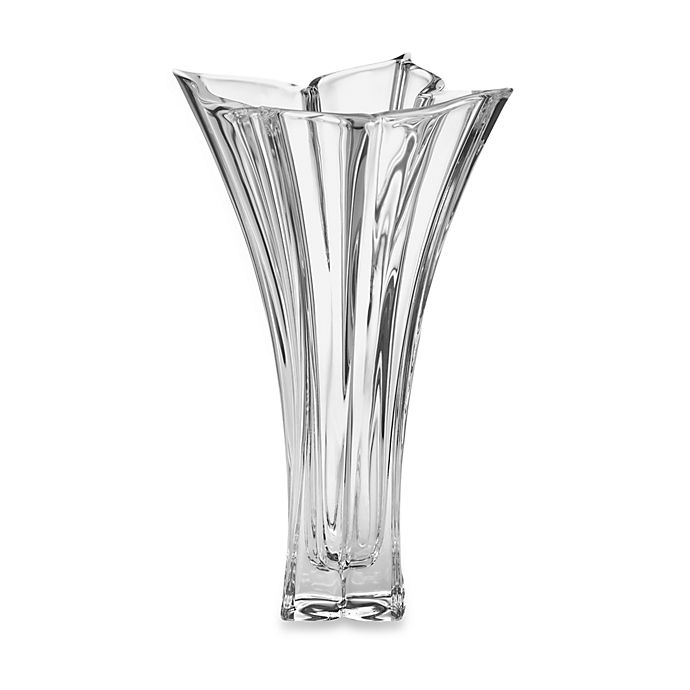 Florale 14-Inch Crystal Vase. 