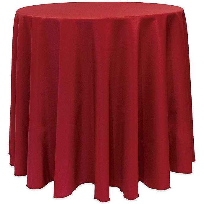 Basic 90-Inch Round Tablecloth in Cherry Red