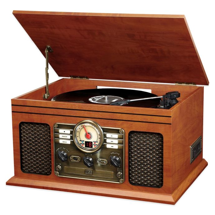 Victrola™ Wooden 6-in-1 Nostalgic 3-Speed Turntable with Bluetooth®