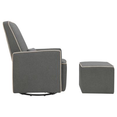 davinci olive upholstered swivel glider