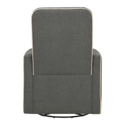 davinci olive glider and ottoman in dark grey