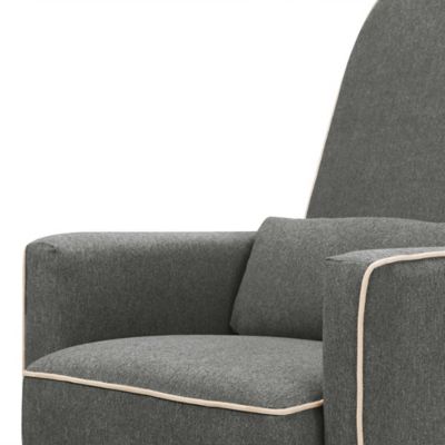 davinci olive glider and ottoman in dark grey