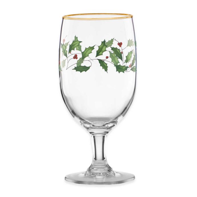 Set of 4 Holiday Iced Beverage Glass by Lenox 