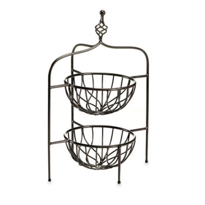 Mesa Open Spiral 2-Tier Corner Basket - Bed Bath & Beyond