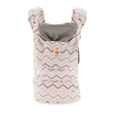 Baby Carrier in Pink/Grey Chevron | Bed 