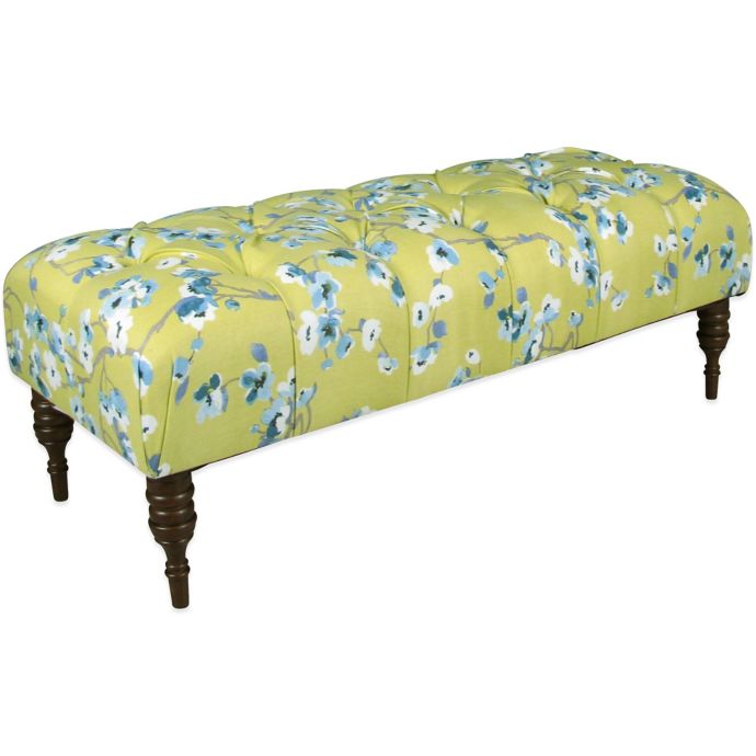 Skyline Furniture Tufted Bench in Sakura Green Tea Bed Bath & Beyond