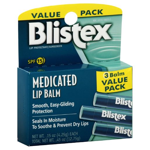 blistex medicated 15 oz 3 pack lip balm bed bath beyond