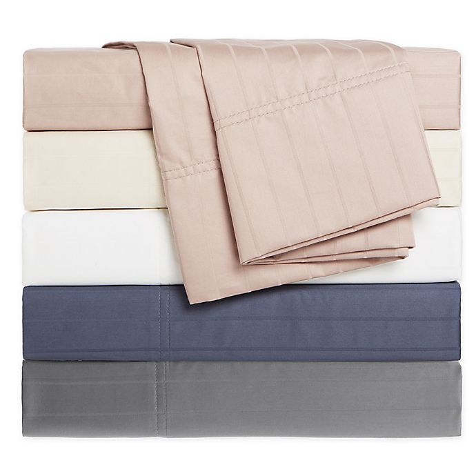 Nestwell™ Pima Cotton Sateen Striped 500-Thread-Count Sheet Set