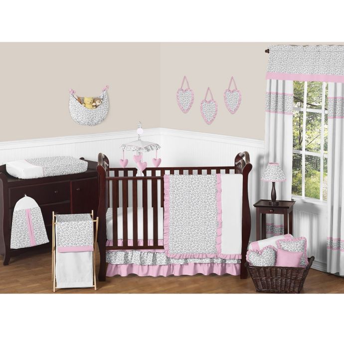 Sweet Jojo Designs Kenya 11Piece Crib Bedding Set in Pink and Grey