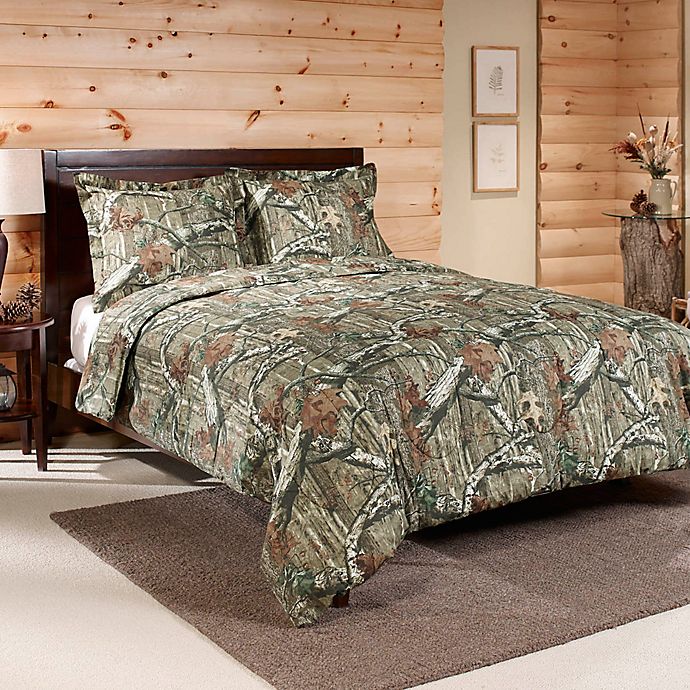 3-5 PC Camouflage Bedding Set Mossy Oak New Break Up Comforter Set & Curtains 