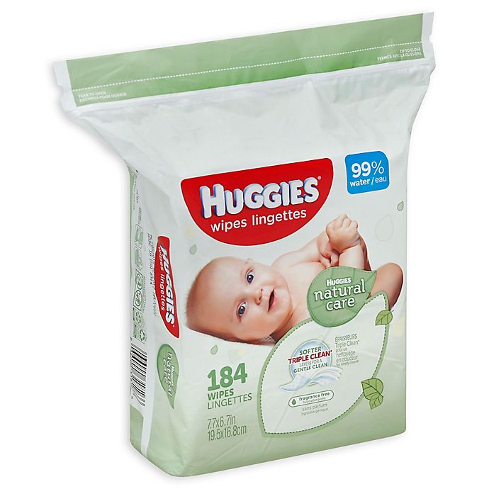 Unscented 64 ea HUGGIES Natural Care Baby Wipes Pack of 8 