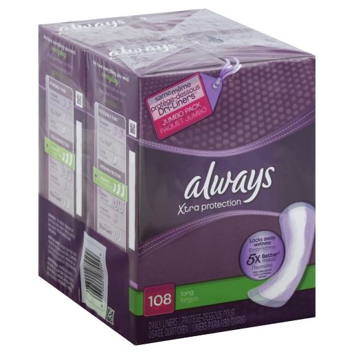 Always Dri Liners 108 Count Long Unscented Pantiliner Bed Bath Beyond