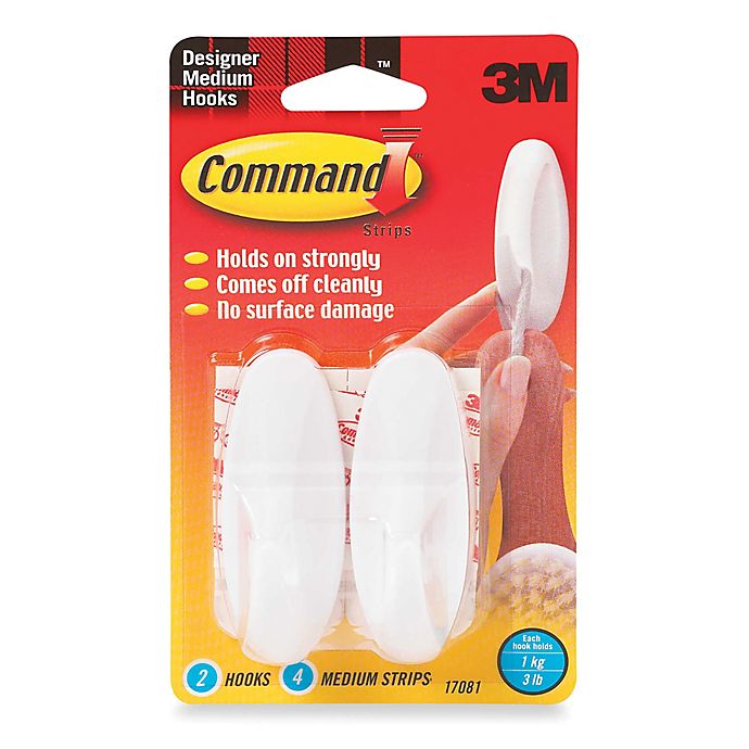 3M Command™ Designer Medium Hooks in White