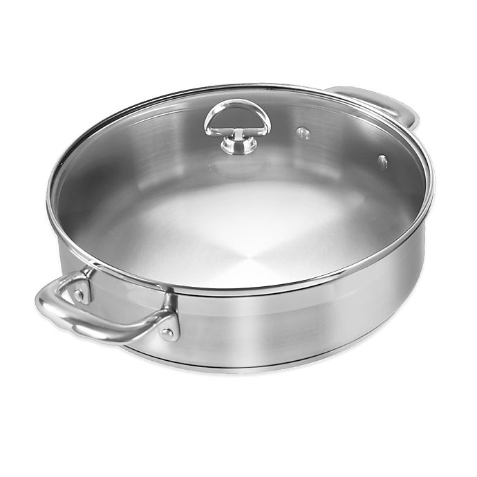 Chantal 6 Qt Induction 21 Steel Casserole with Glass Lid NEW 
