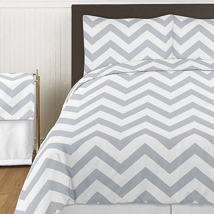 Sweet Jojo Designs Chevron Bedding Collection in Grey and White
