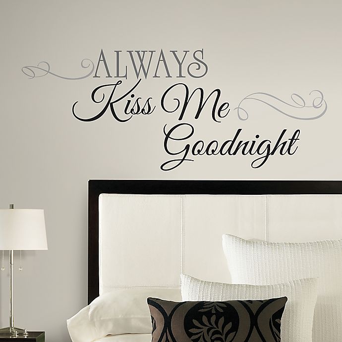 Always Kiss Me Goodnight Wall Sticker Decal Bedroom Romantic WallArt Quote 001 