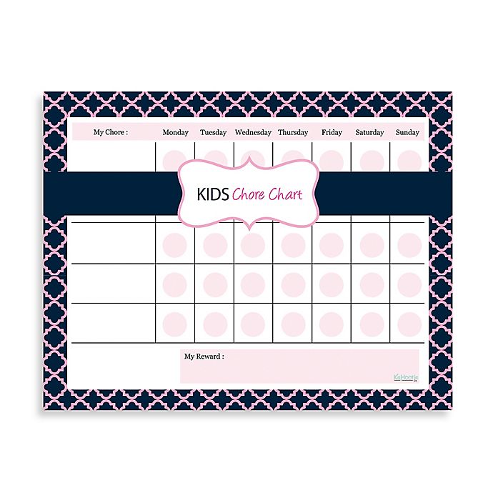 Kahootie Co® Kids Chore Chart Notepad in Pink/Blue