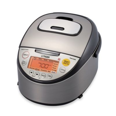 Tiger Micom 10-Cup Induction Rice Cooker and Warmer in Black - Bed Bath ...