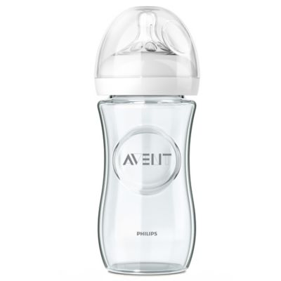 Philips Avent Natural 3-Pack 8 Fl. Oz. Glass Bottles - Buybuy BABY