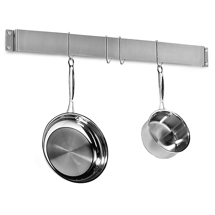 Cuisinart® Brushed Stainless Steel Wall Bar Pot Rack