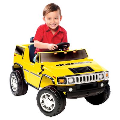 Kid Motorz Hummer H2 One-Seater 6-Volt Ride-On in Yellow - Bed Bath ...