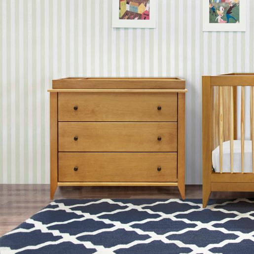 Davinci Highland 3 Drawer Changer Dresser In Chestnut Buybuy Baby