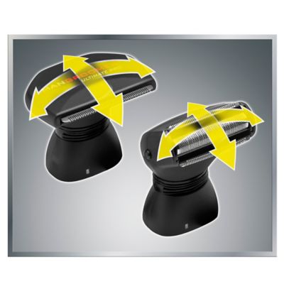 mangroomer ultimate pro back shaver with 2 shock absorber flex heads