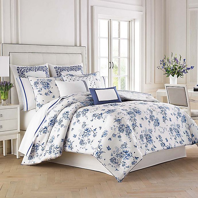 Details about   Daphne Blue and Gray Premium Quality Floral Comforter Set and Sheet Set 