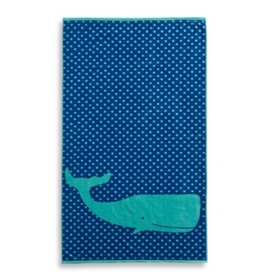 Large Striped Beach Towels and Beach Umbrellas - Bed Bath & Beyond  image of Whale Jacquard Beach Towel