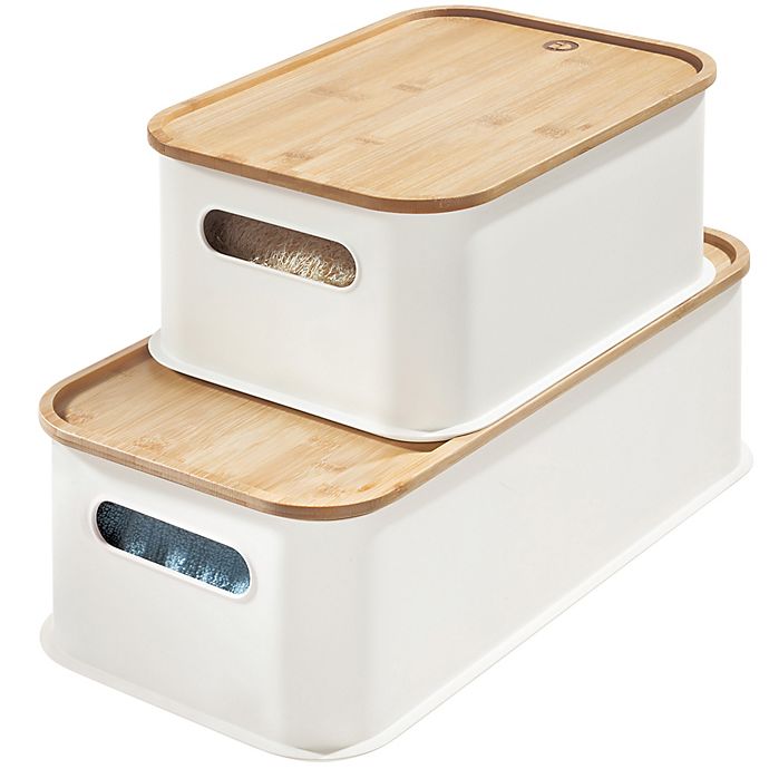 iDesign® Eco Stacking Bin with Bamboo Lid
