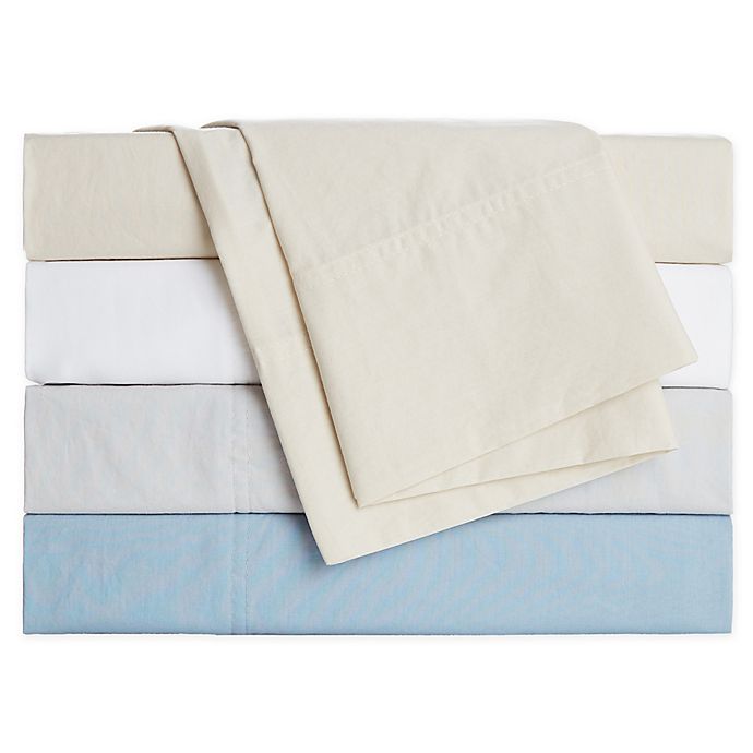 Nestwell™ Washed Cotton Percale 180-Thread-Count Sheet Set