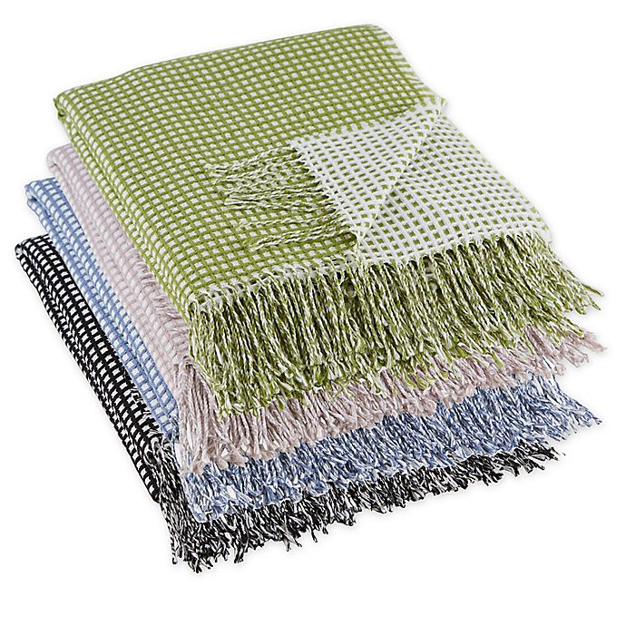 Design Imports Waffle Knit Throw Blanket