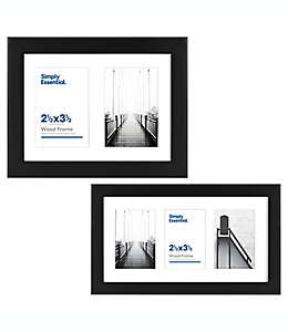 Portarretratos con marco de madera Simply Essential™ Gallery para tres fotografías con marialuisa color negro