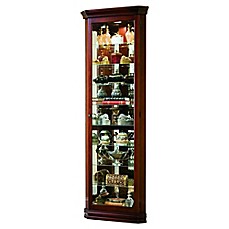 image of Pulaski Victorian Corner Curio in Victorian Cherry