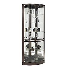 image of Pulaski Gabby Corner Curio in Sable