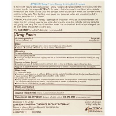 aveeno baby eczema therapy bath treatment
