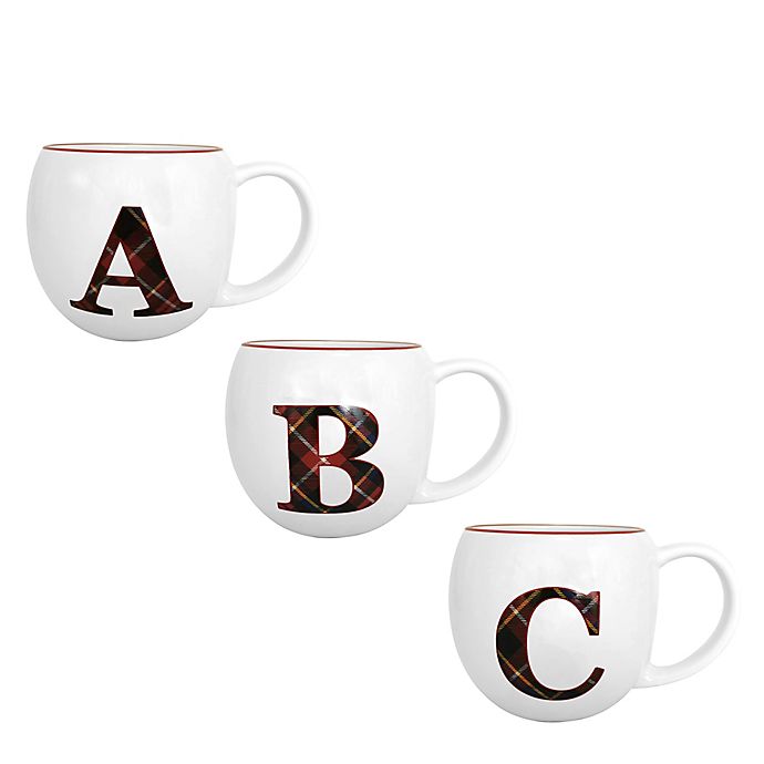 Bee & Willow™ Plaid Monogram Letter Coffee Mug