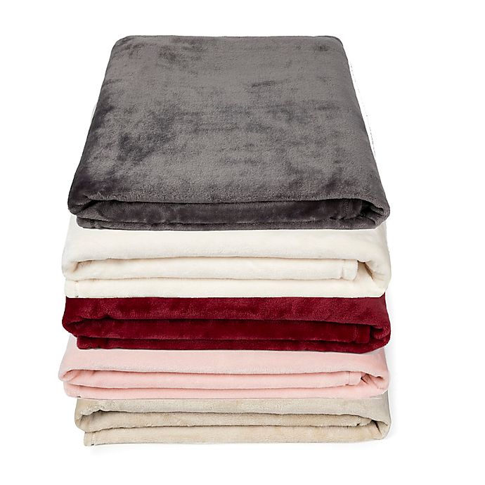 Simply Essential™ Solid Plush Throw Blanket