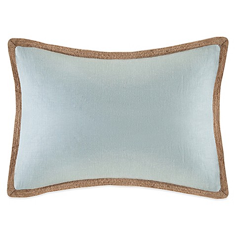 Buy Linen Oblong Throw Pillow in Blue from Bed Bath & Beyond