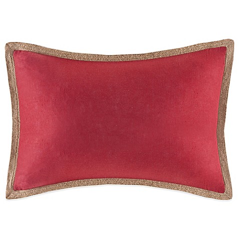 Buy Linen Oblong Throw Pillow in Red from Bed Bath & Beyond