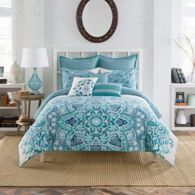 Anthology™ Kaya Reversible Comforter Set in Blue - Bed Bath & Beyond