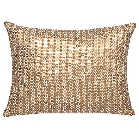 Buy Amy Sia Midnight Storm Sequin Oblong Throw Pillow in Gold from Bed Bath & Beyond