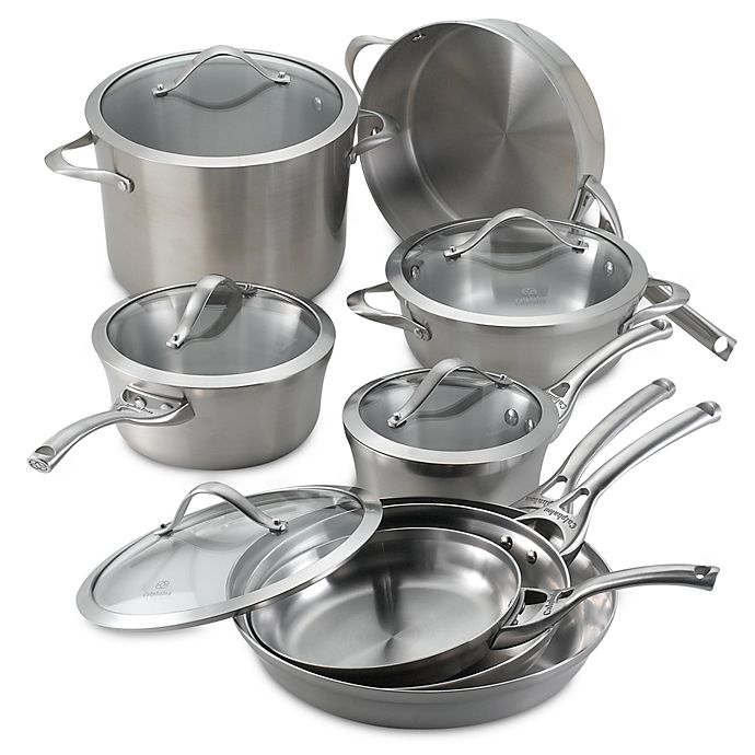 Calphalon® Contemporary Stainless Steel 13-Piece Cookware Set